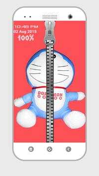Doraemon Zipper Lock Screen screenshot 3
