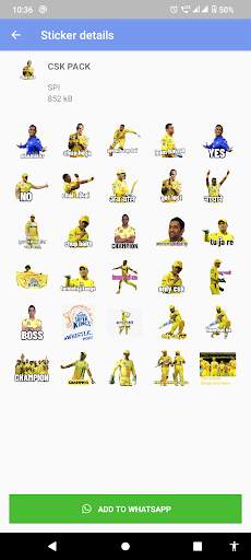 CSK IPL Sticker screenshot 2