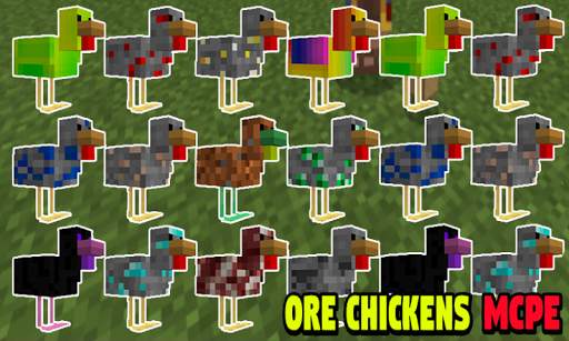 Ore Chickens Addon for Minecraft PE screenshot 2