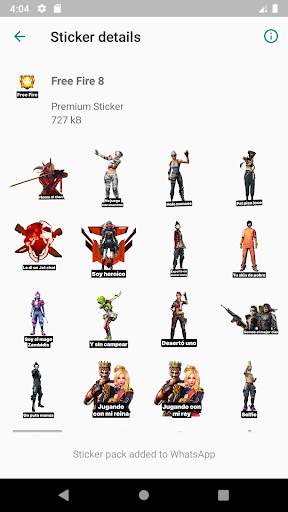 FF Free Fire forWAStickerApps screenshot 2