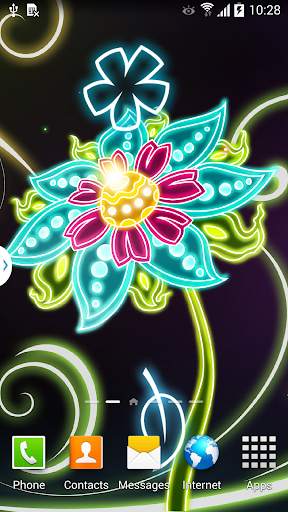 Neon Flowers Live Wallpaper screenshot 2