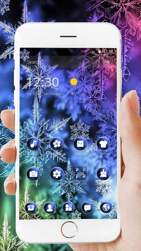 Color Transparent Ice Flower Theme screenshot 1