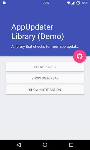 AppUpdater Library (Demo) 1 تصوير الشاشة