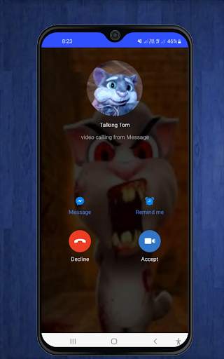 Scary Talking Tom's Video Call screenshot 3