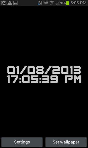 Digital Clock Wallpaper FREE screenshot 2