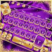 Purple Luxury Silk Keyboard Theme 10001002