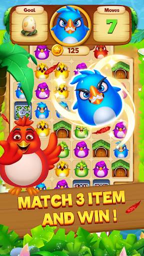 Bird Mania - Free Match 3 स्क्रीनशॉट 5