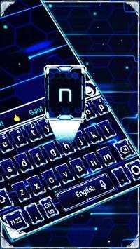 neon blue hi tech keyboard future machine screenshot 2