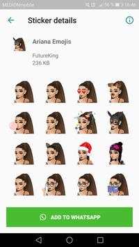Ariana Grande Emoji Stickers for WhatsApp screenshot 2