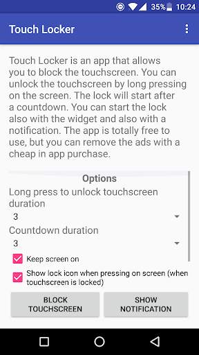 Touch Locker - touch lock app screenshot 2