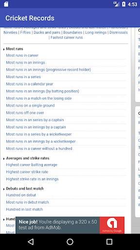 Cricket Records screenshot 2