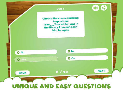 Learning Prepositions Quiz App screenshot 2