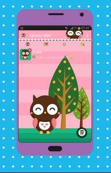 Tema cute owl screenshot 1