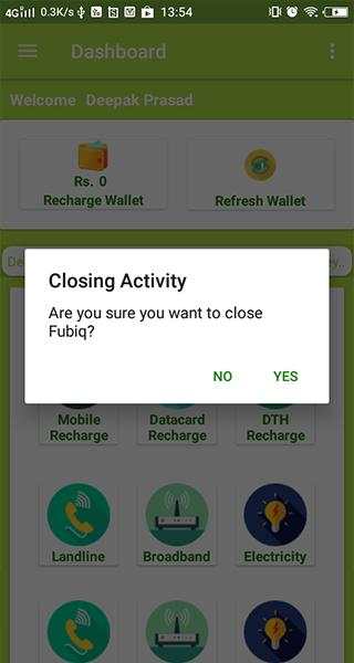 Fubiq B2B Recharge & Bill pay app screenshot 1