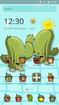Cute Cartoon Cactus Theme🌟 screenshot 5