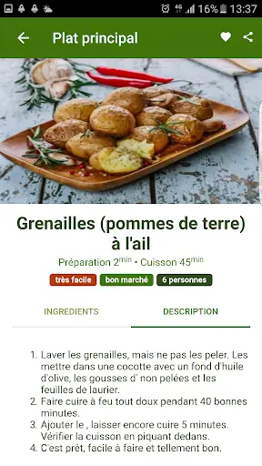 Recettes Pomme de Terre screenshot 3