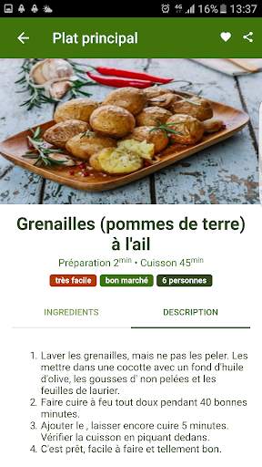 Recettes Pomme de Terre screenshot 3