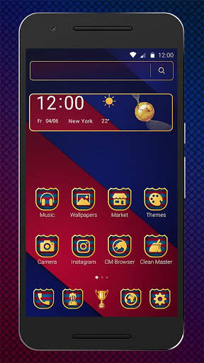 3D Gold Balls in Barcelona Launcher Theme screenshot 1