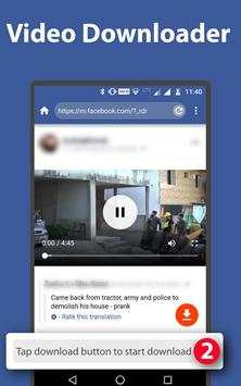 Video Downloader For Facebook 2 تصوير الشاشة