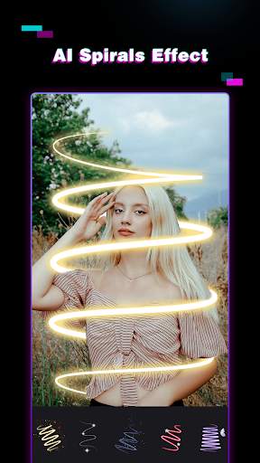 Picslip Photo Editor: Neon Line Art, 3D Stickers screenshot 3