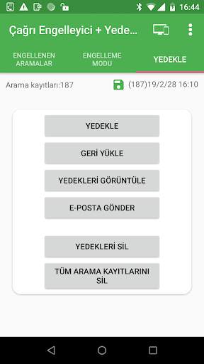 Çağrı Engelleyici ve Çağrı Yedekleme screenshot 3