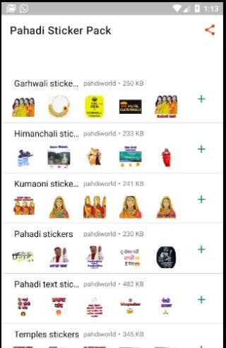 Pahadi Sticker for WhatsApp screenshot 3