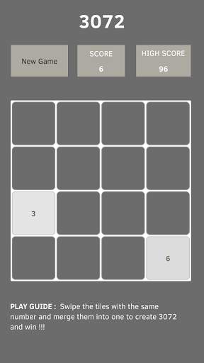 3072 Puzzle Game screenshot 1
