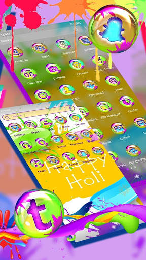 Holi Color Launcher Theme screenshot 3