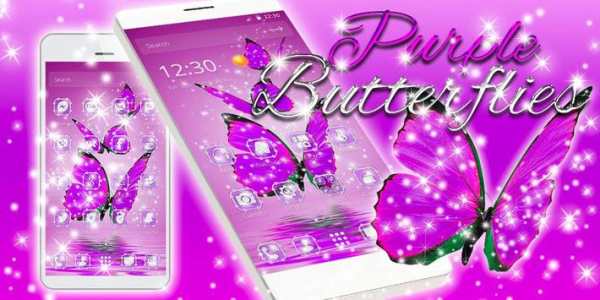 Purple Butterflies Launcher Theme screenshot 4