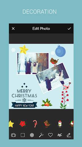 Christmas Deco 🎄 Photo Collage & PIP Art Camera screenshot 1