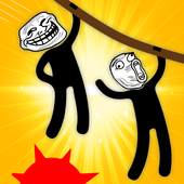 StickMan Rope Puzzle : Rescue Hero Game icon