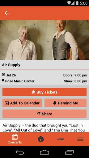Rose Music Center screenshot 2