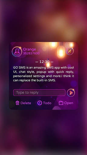 GO SMS PRO SHINE THEME screenshot 4