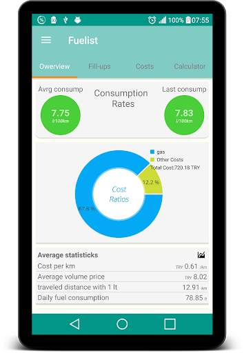 Fuel log & Cost Tracking app screenshot 12