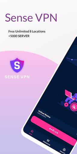 Sense VPN - Free Fast Unlimited Vpn Hotspot Shield screenshot 1