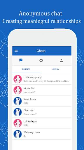 Crony - Anonymous social messenger screenshot 2