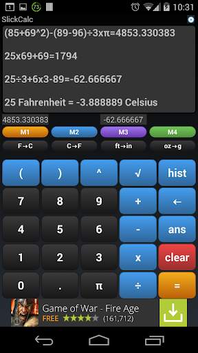 SlickCalc Calculator FREE screenshot 3