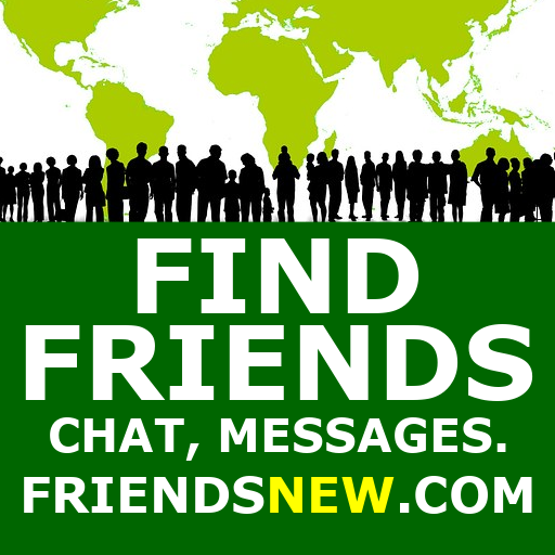 Find Friends. Chat, Messages icon