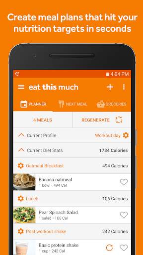 Eat This Much - Meal Planner screenshot 1