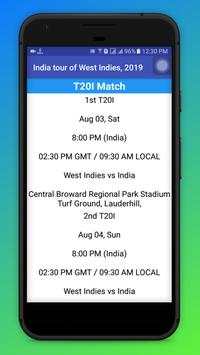 India Cricket Team Schedule 2019/20 screenshot 4