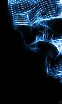 Neon Tech Skull 3D Themes Wallpapers screenshot 1
