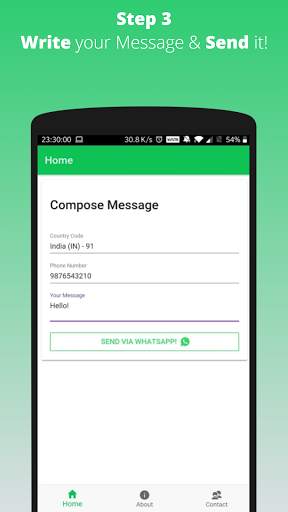 WhatsIs -  Send WhatsApp Message without Contact screenshot 4