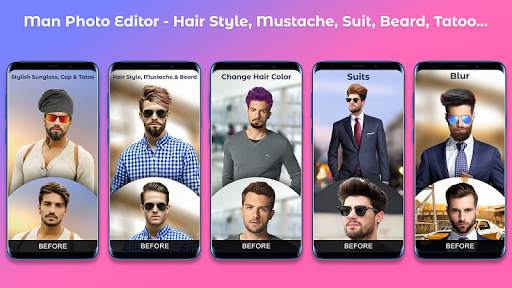 Man Photo Editor - Hair Style Mustache, Suit screenshot 8