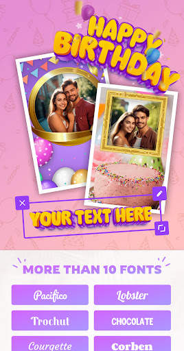Birthday photo frame - collage screenshot 3