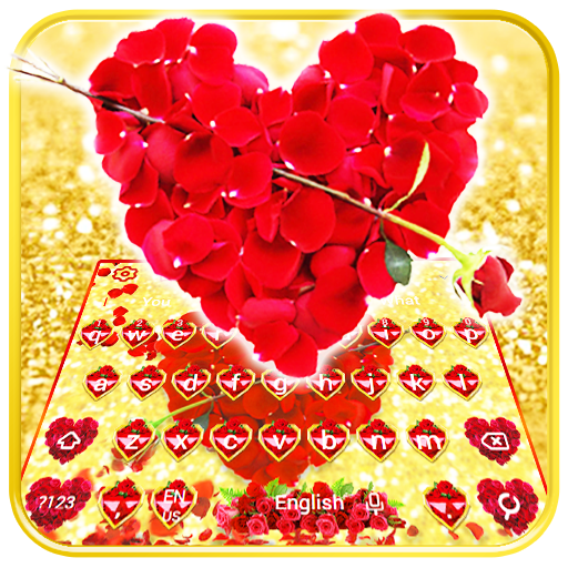 Rose Glitter Keyboard Theme icon