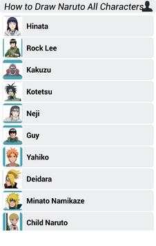 How to Draw Naruto All Characters 2 تصوير الشاشة