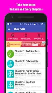 Class 10 Mathematics Study Materials Notes 2018-19 скриншот 1