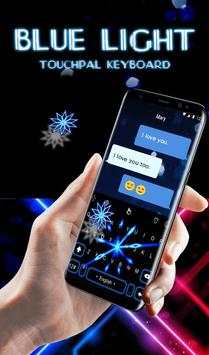 Live 3D Animated Blue Light Keyboard Theme screenshot 1