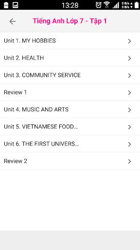 Tieng Anh Lop 7 Moi - Tap 1 screenshot 1