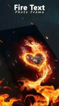 Fire Text Photo Frame screenshot 2